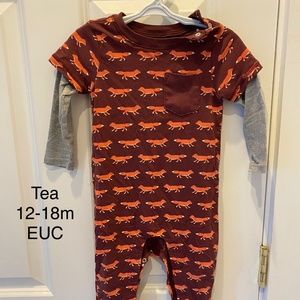 Tea Collection Fox print romper